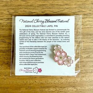 🌸 NWT 2024 Official National Cherry Blossom Festival Lapel Pin 🌸